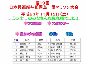 日本最西端与那国島一周マラソン大会